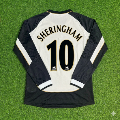 Teddy Sheringham #10 Manchester United 2001-2002 Reversible Retro Football Jersey Kit