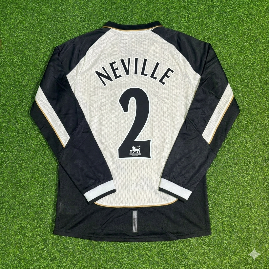 Gary Neville #2 Manchester United 2001-2002 Reversible Retro Football Jersey Kit