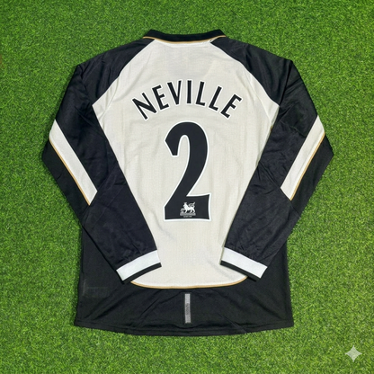 Gary Neville #2 Manchester United 2001-2002 Reversible Retro Football Jersey Kit