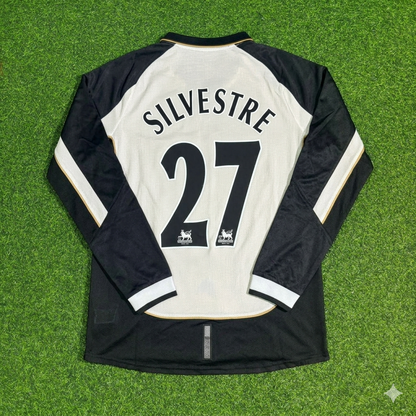 Mikaël Silvestre #27 Manchester United 2001-2002 Reversible Retro Football Jersey Kit