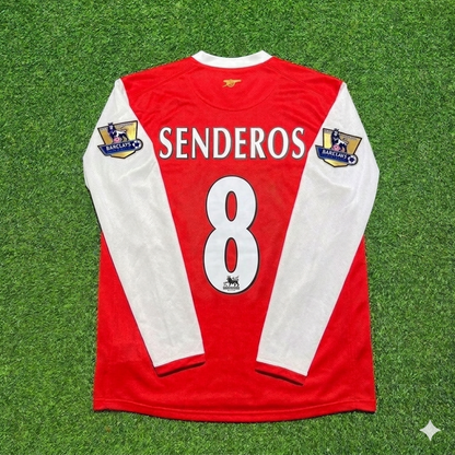 Philippe Senderos #8 Arsenal 2006 2007 Home Long Sleeve Retro Football Jersey