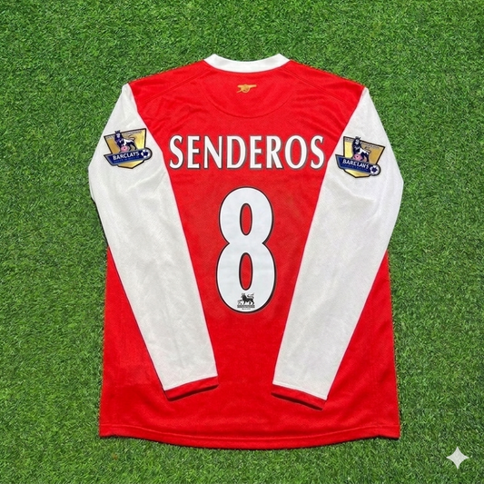 Philippe Senderos #8 Arsenal 2006 2007 Home Long Sleeve Retro Football Jersey