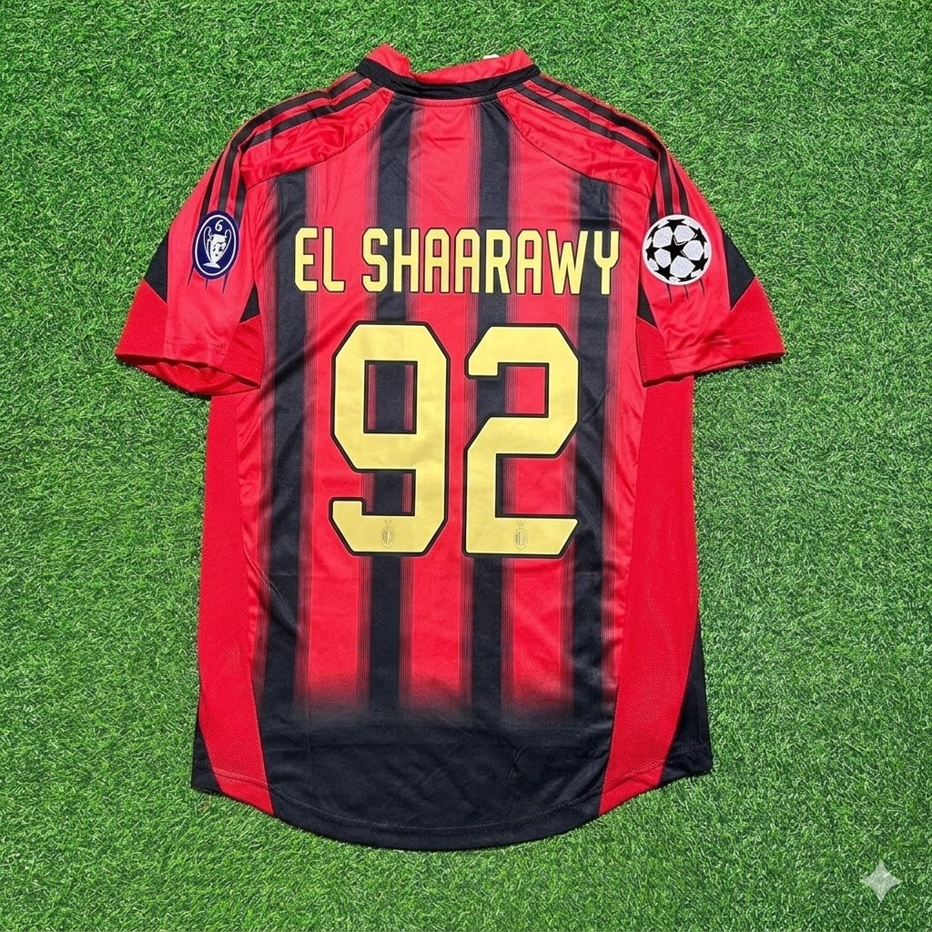 Stephen El Shaarawy #92 AC Milan Home Retro Football Jersey Kit