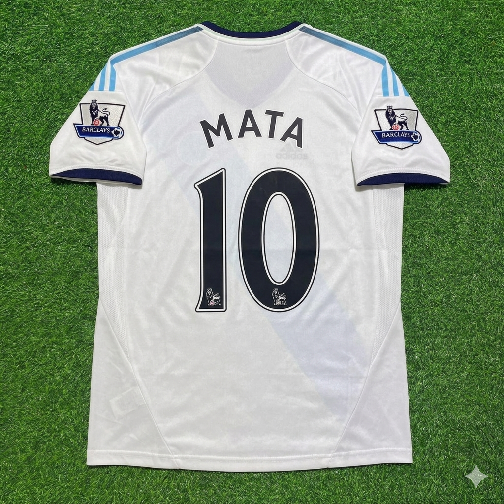 Juan Manuel Mata Chelsea 2012-2013 Retro White Football Jersey Kit