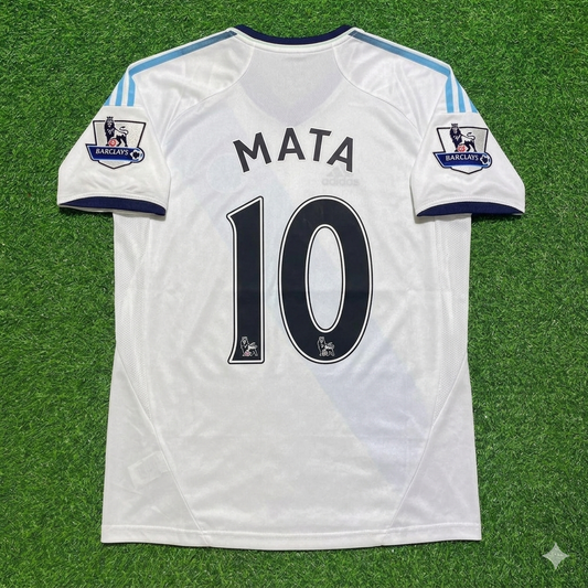 Juan Manuel Mata Chelsea 2012-2013 Retro White Football Jersey Kit
