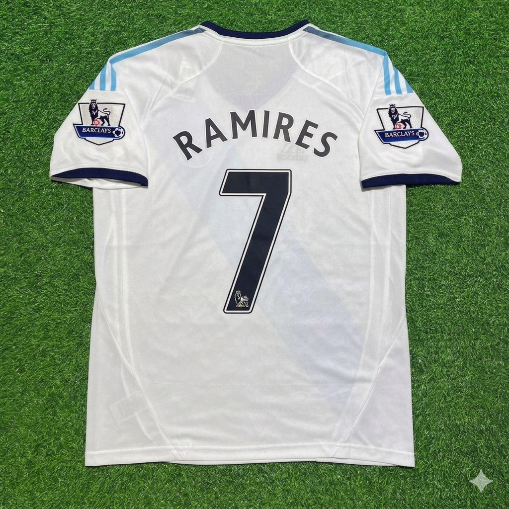 Ramires Chelsea 2012-2013 Retro White Football Jersey Kit