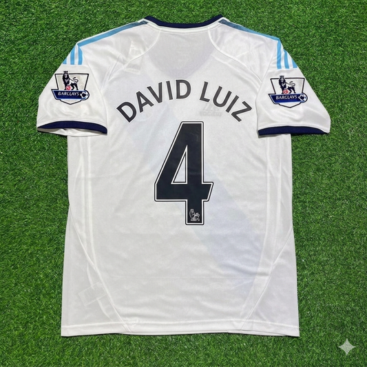 David Luiz Chelsea 2012-2013 Retro White Football Jersey Kit
