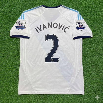 Branislav Ivanovic Chelsea 2012-2013 Retro White Football Jersey Kit