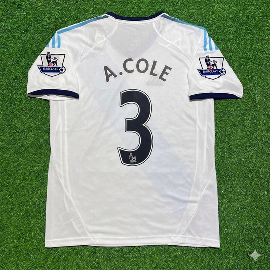 Ashley Cole Chelsea 2012-2013 Retro White Football Jersey Kit