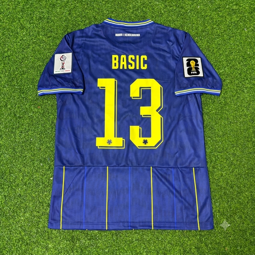 Bosnia and Herzegovina World Cup 2026 Ivan Basic Blue Football Jersey