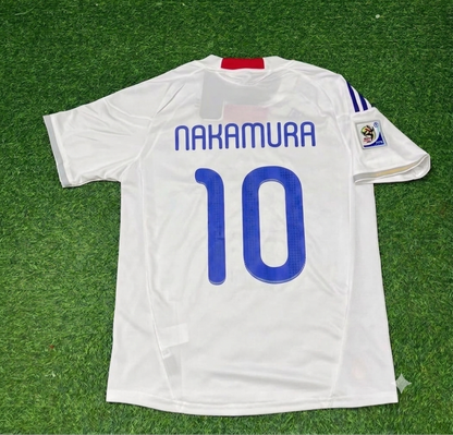 Japan World Cup 2010 Shunsuke Nakamura White Retro Football Jersey