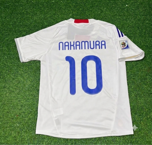Japan World Cup 2010 Shunsuke Nakamura White Retro Football Jersey