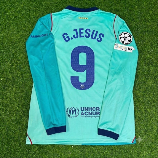 Gabriel Jesus #9 Barcelona 2027 Long Sleeve Football Jersey