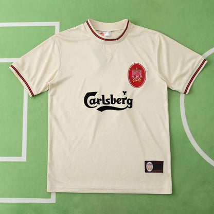 Liverpool 1996 1997 Retro Away White Retro Football Jersey