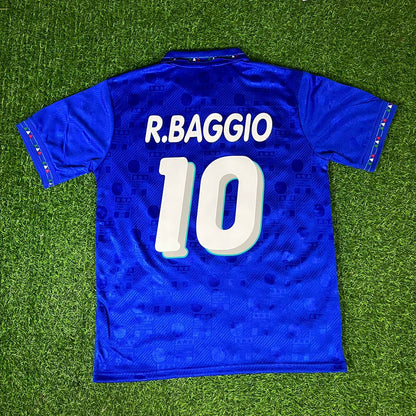 1994 World Cup Roberto Baggio Italy Retro Football Jersey Kit