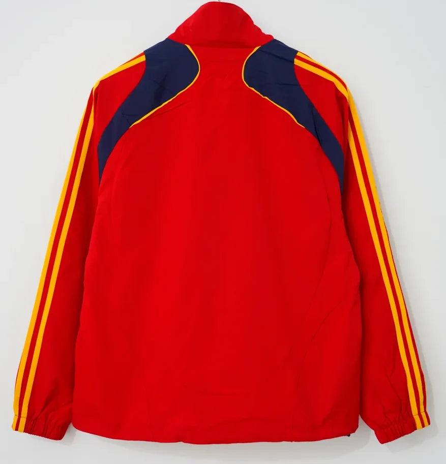 Spain 2007 Retro Red Windbreaker Hoodies Jersey