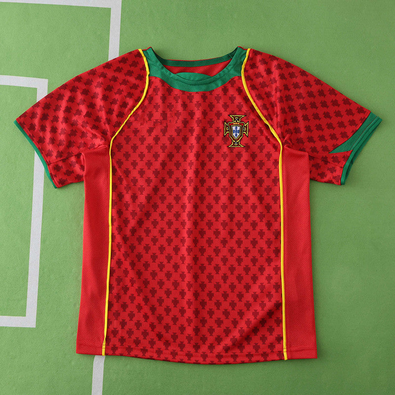 Portugal 2004 Season Home Kids Retro Football Jersey