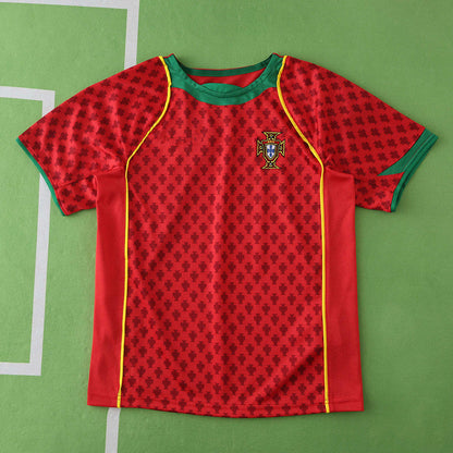Portugal 2004 Season Home Kids Retro Football Jersey