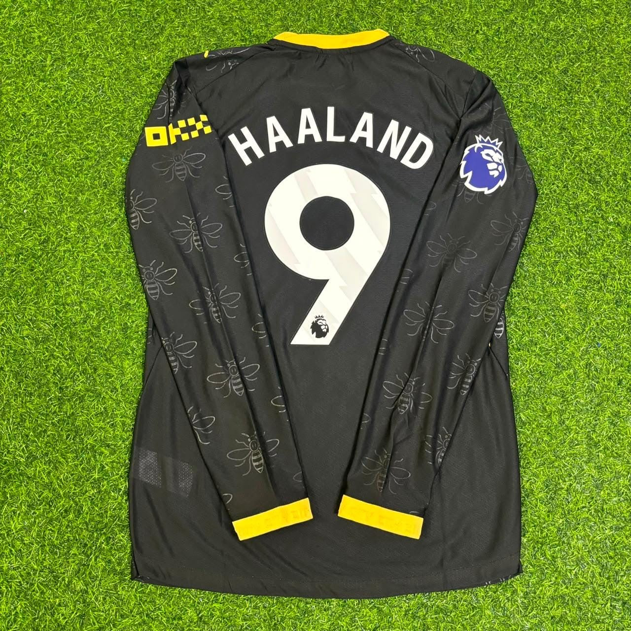 Erling Haaland #9 Manchester City 2026-2027 Away Black Long Sleeve Football Jersey