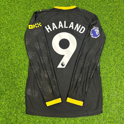 Erling Haaland #9 Manchester City 2026-2027 Away Black Long Sleeve Football Jersey