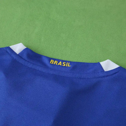 Brazil 2006 Season Away Blue Retro Football Jersey