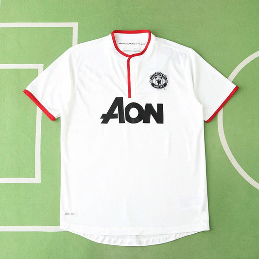 F.C Manchester United 12/13 Season Away White Retro Jersey Trikot Soccer Kit