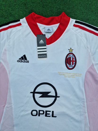 Andriy Shevchenko AC Milan 2003 Champions League Final Old Trafford Retro Football Jersey Kit