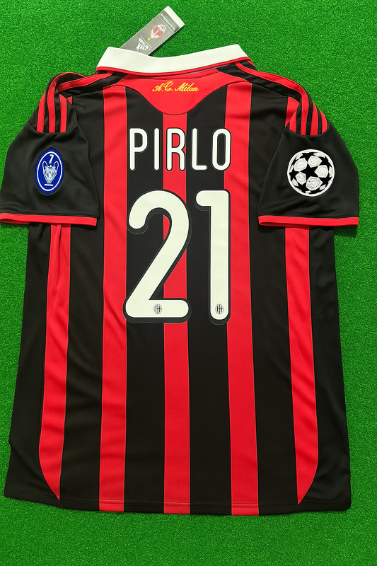 - Andrea Pirlo AC Milan 2009 2010 Red Black Kit Jersey Trikot Maillot Soccer Kit