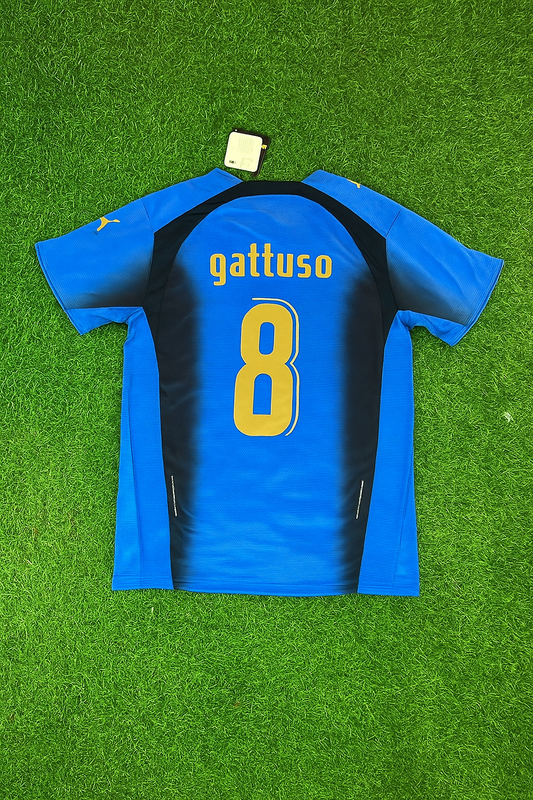 #8 Gennaro Gattuso - Italy 2006 World Cup Final Retro Jersey Maillot Trikot Maglia Soccer Kit
