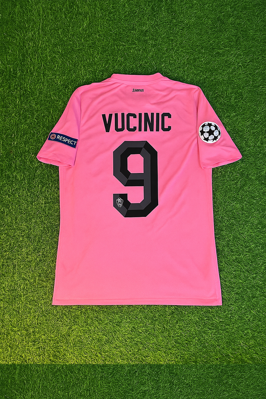 Juventus Mirko Vucinic Pink 2012 2013 Season Retro Jersey Soccer Kit