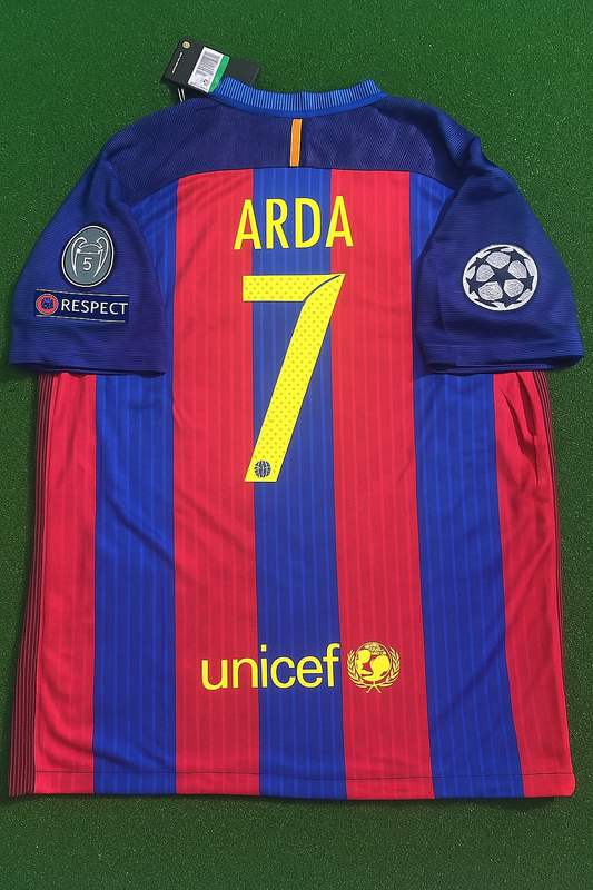 – Arda Turan Barcelona 2016/17 Home Retro Jersey Trikot Maillot Soccer Kit