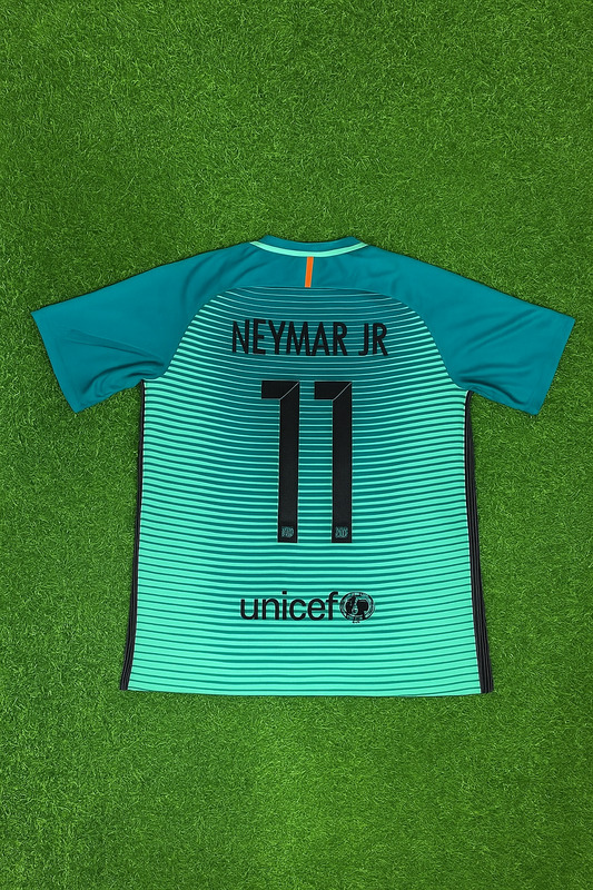 – Neymar JR Barcelona 2016/17 Away Retro Jersey Trikot Maillot Soccer Kit