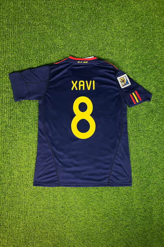 - Xavi Hernandez Spain 2010 World Cup Final Retro Jersey Trikot Soccer Kit