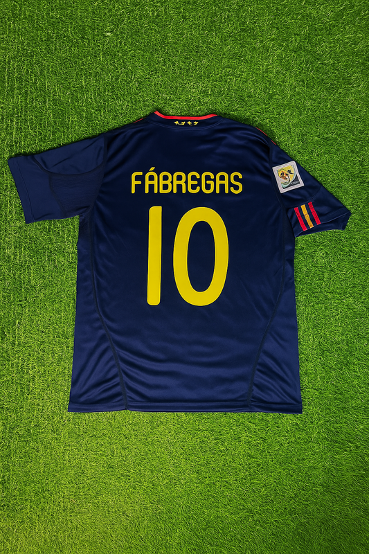 #10 Cesc Fabregas - Spain 2010 World Cup Final Retro Jersey Trikot Soccer Kit