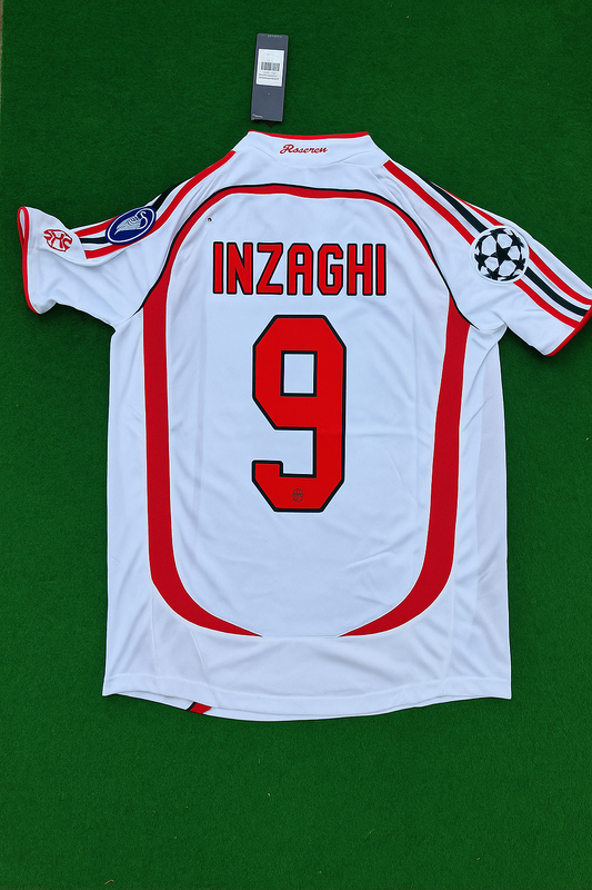 Milan Filippo Inzaghi 2007 Final White Retro Soccer Jersey Trikot Soccer Kit