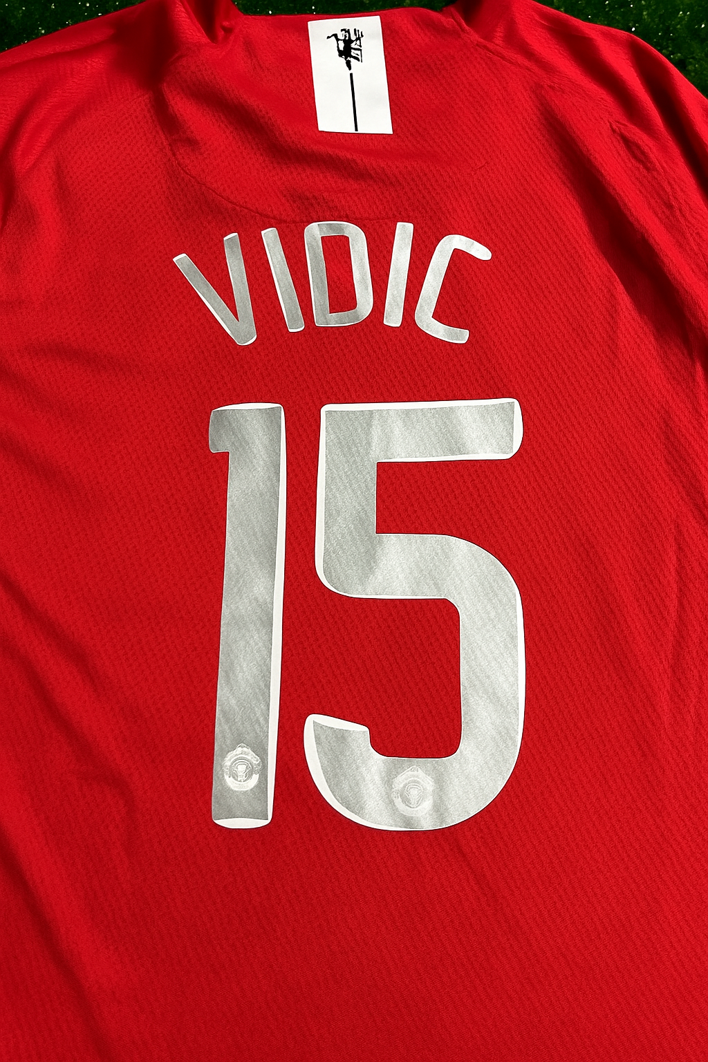 Nemanja Vidic #15 Manchester United 2008 Champions League Final Retro Football Jersey