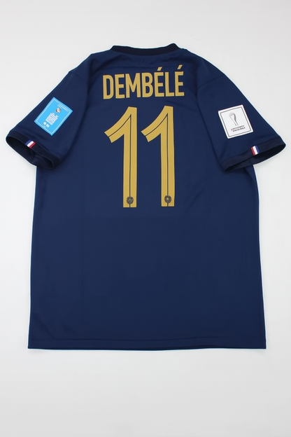 France World Cup 2022 Ousmane Dembélé Final Retro Football Jersey