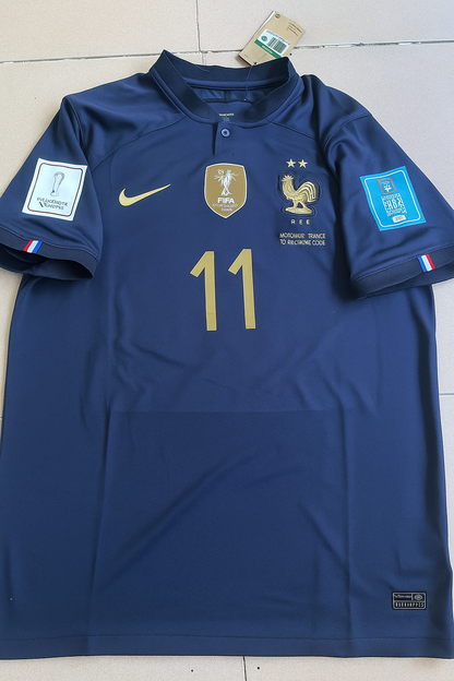 France World Cup 2022 Ousmane Dembélé Final Retro Football Jersey