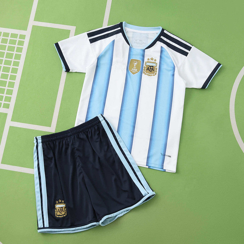 Argentina World Cup 2026 Home Kids Football Jersey