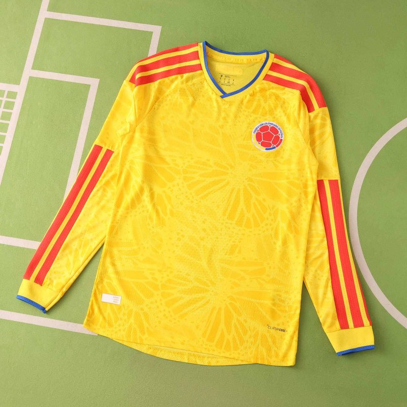Colombia World Cup 2026 Home Long Sleeve Football Jersey