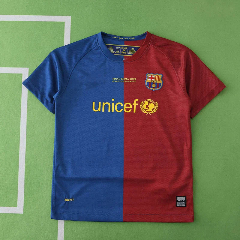 Barcelona 2009 Final Home Retro Kids Kit Jersey KinderTrikot Maillot Enfant