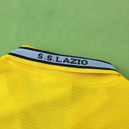 Lazio 98/99 Season Away Yellow Retro Football Jersey
