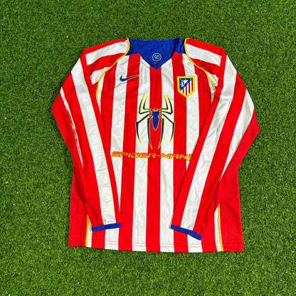Filipe Luís #3 Atlético Madrid Spider-Man Long Sleeve Retro Football Jersey Kit
