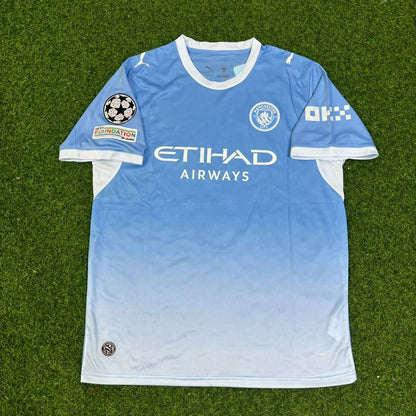 Allan #37 Manchester City 2026-27 Home Champions League Patch Football Jersey