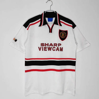 Manchester United Retro 1998 99 Retro white Football Jersey Knitwear