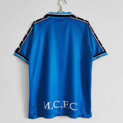 Manchester City 1998 Retro brother sponsor Blue Retro Football Jersey