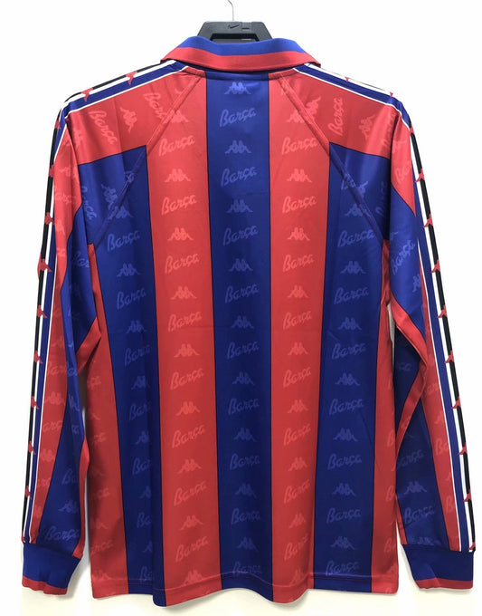 1997 Barcelona 1996 Retro Burgundy Long Sleeve Jersey Soccer Kit