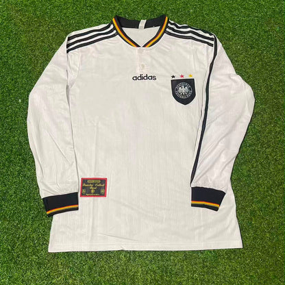 Germany EURO 1996 Uwe Seeler Final Home Long Sleeve Retro Football Jersey Kit