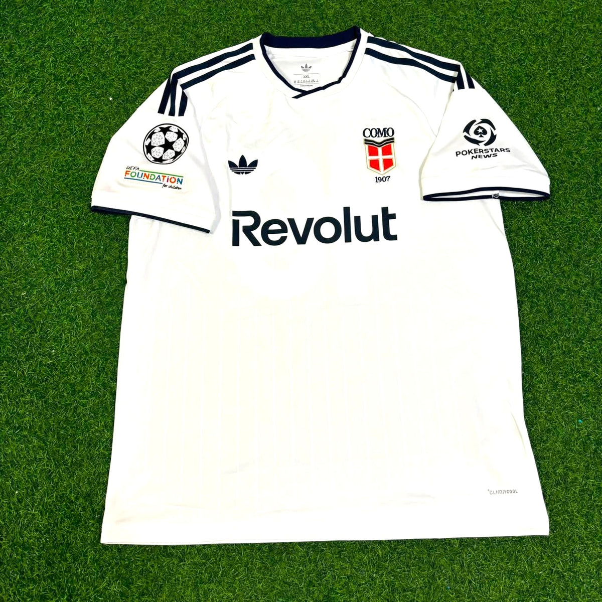 Jacobo Ramón #4 Como 2027 Away Champions League Patch Football Jersey