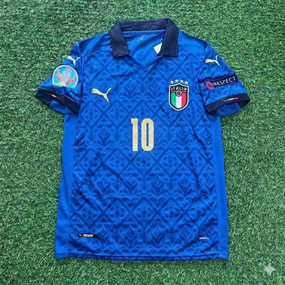 Italy EURO 2020 Lorenzo Insigne #10 Final Retro Football Jersey